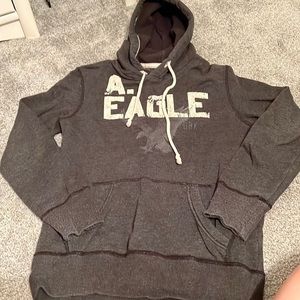 American Eagle dark gray drawstring hoodie sweatshirt size XS